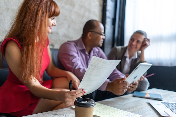 People at a table