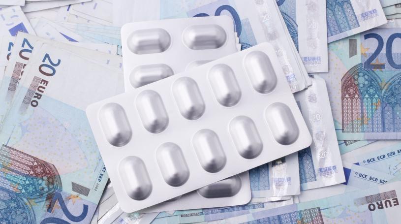 Picture of pills on money